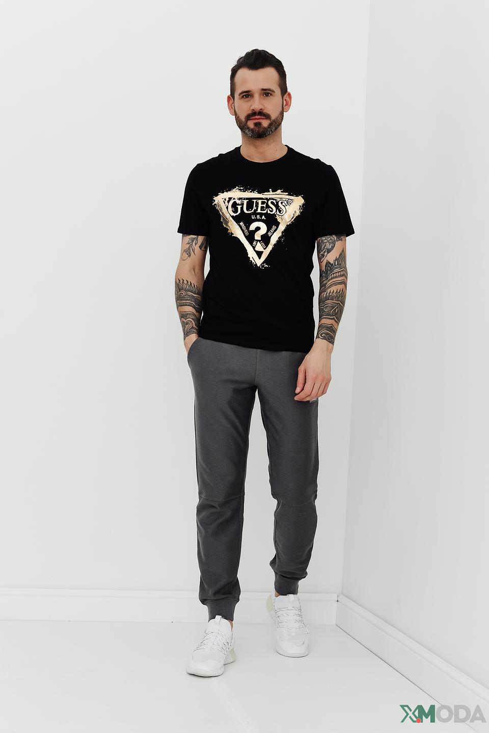 Футболка Guess логотип чёрная