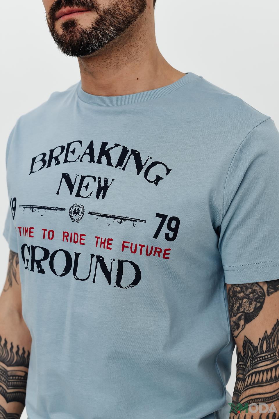 Футболка Lerros с принтом голубая