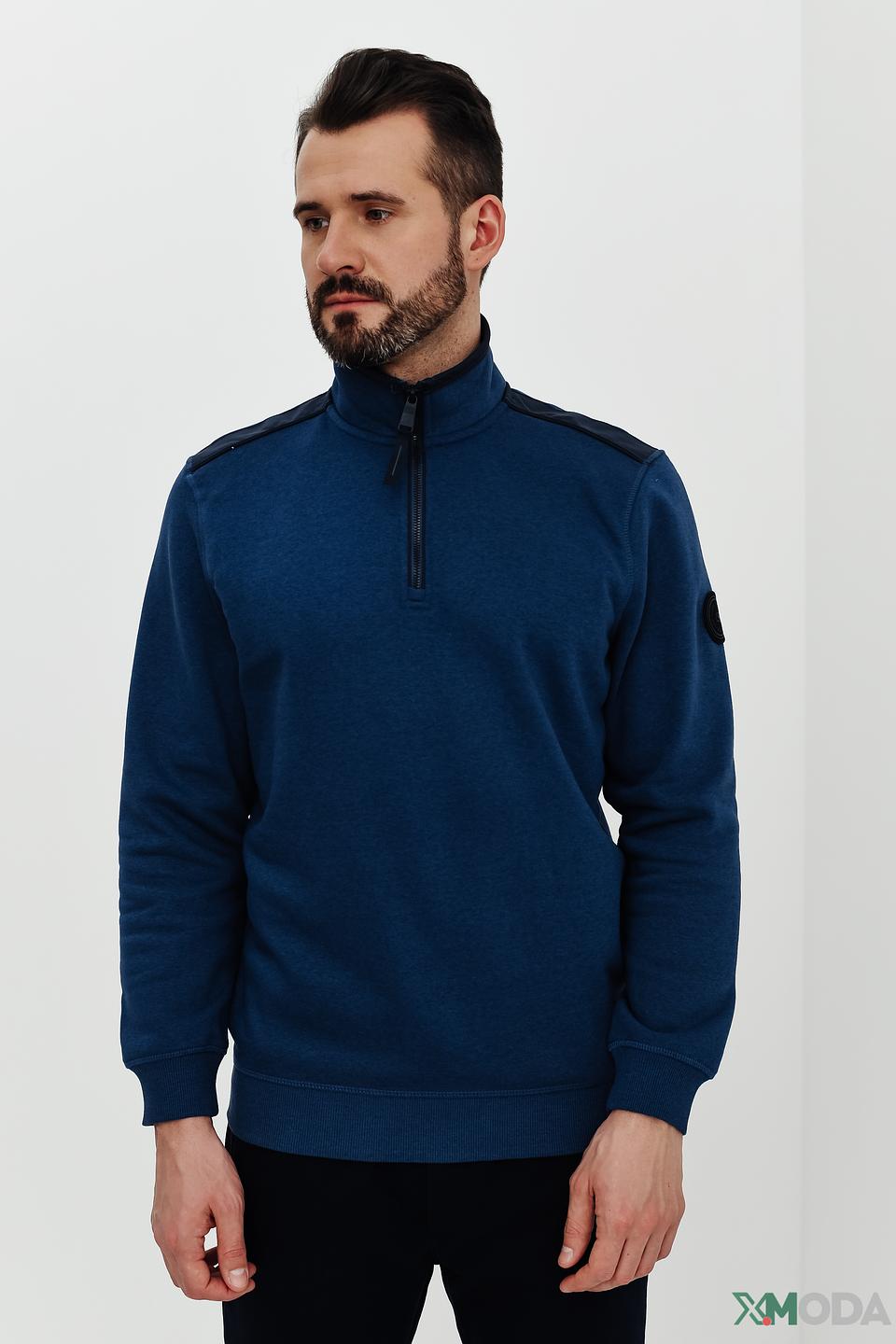 Джемпер Casa Moda с молнией синий