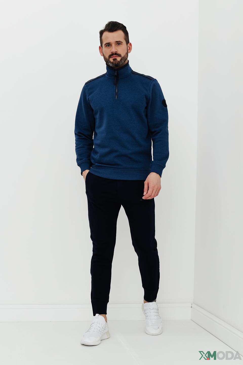 Джемпер Casa Moda с молнией синий