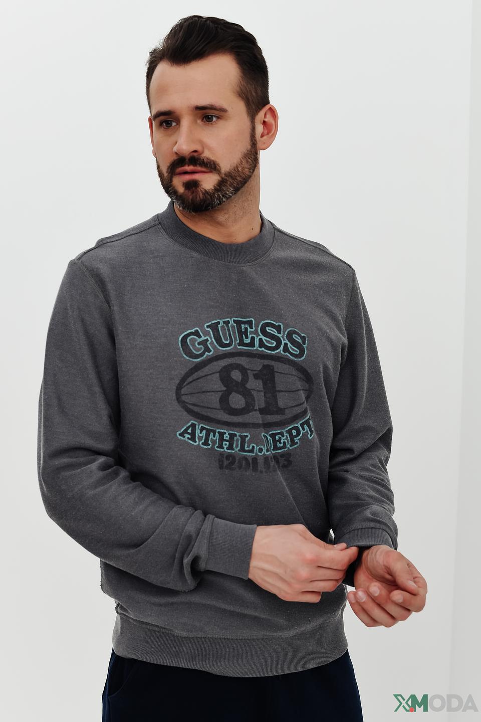 Джемпер Guess серый с логотипом