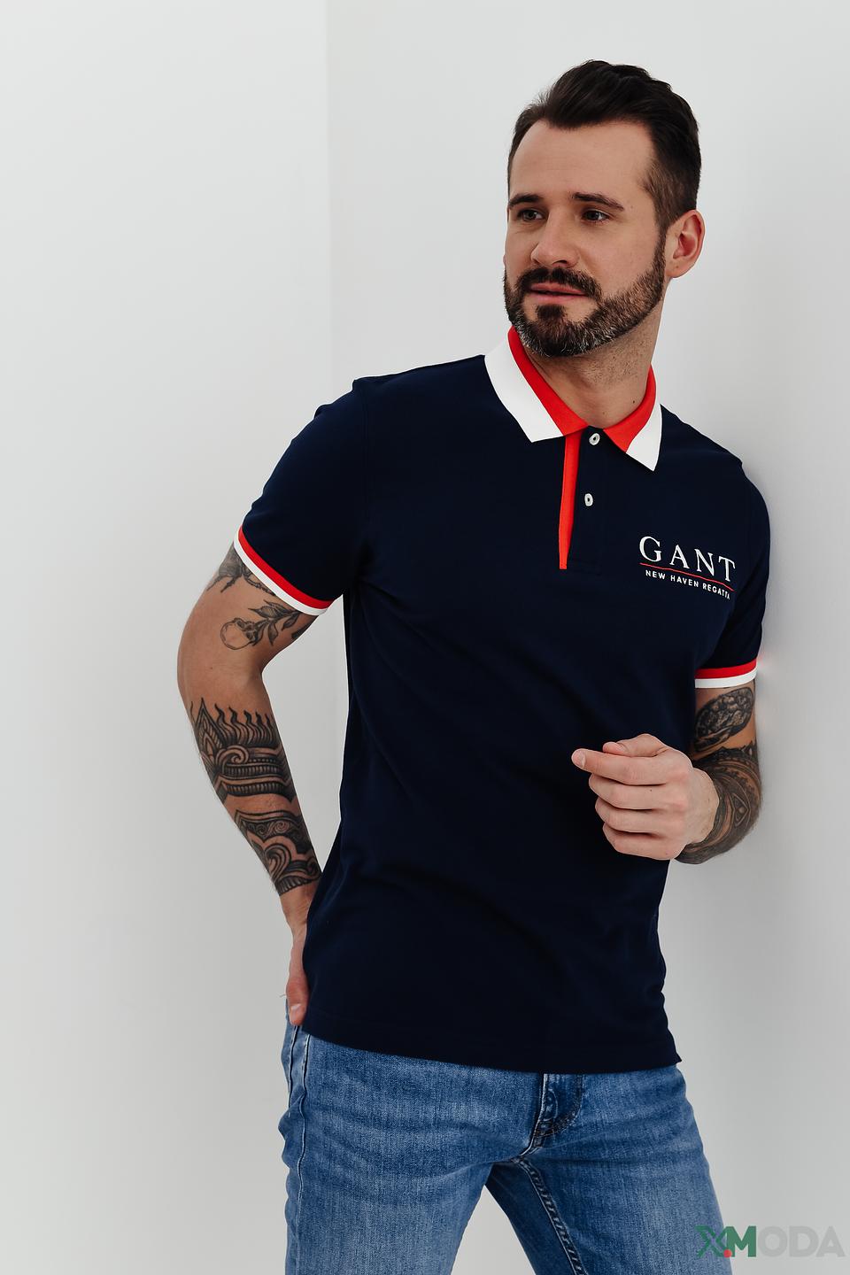 Поло Gant муж. с логотипом