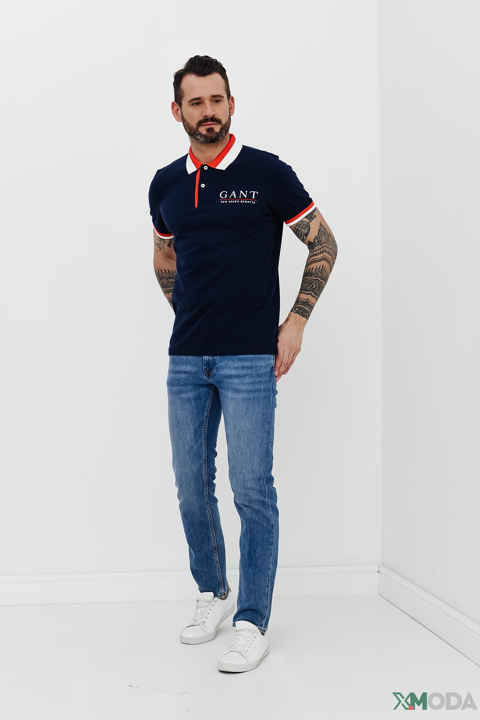 Поло Gant муж. с логотипом
