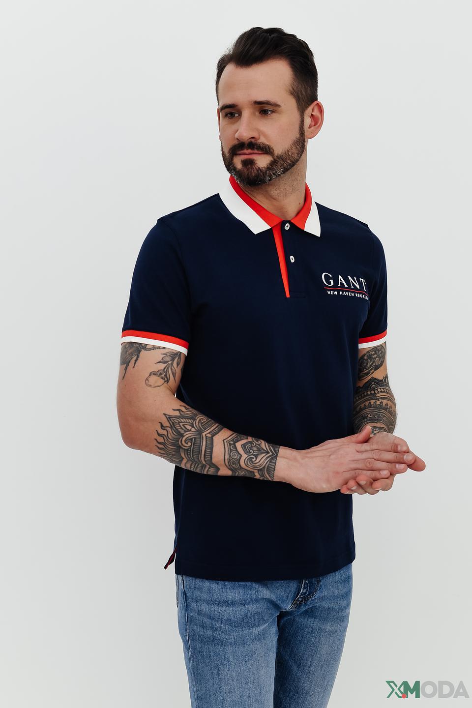 Поло Gant муж. с логотипом