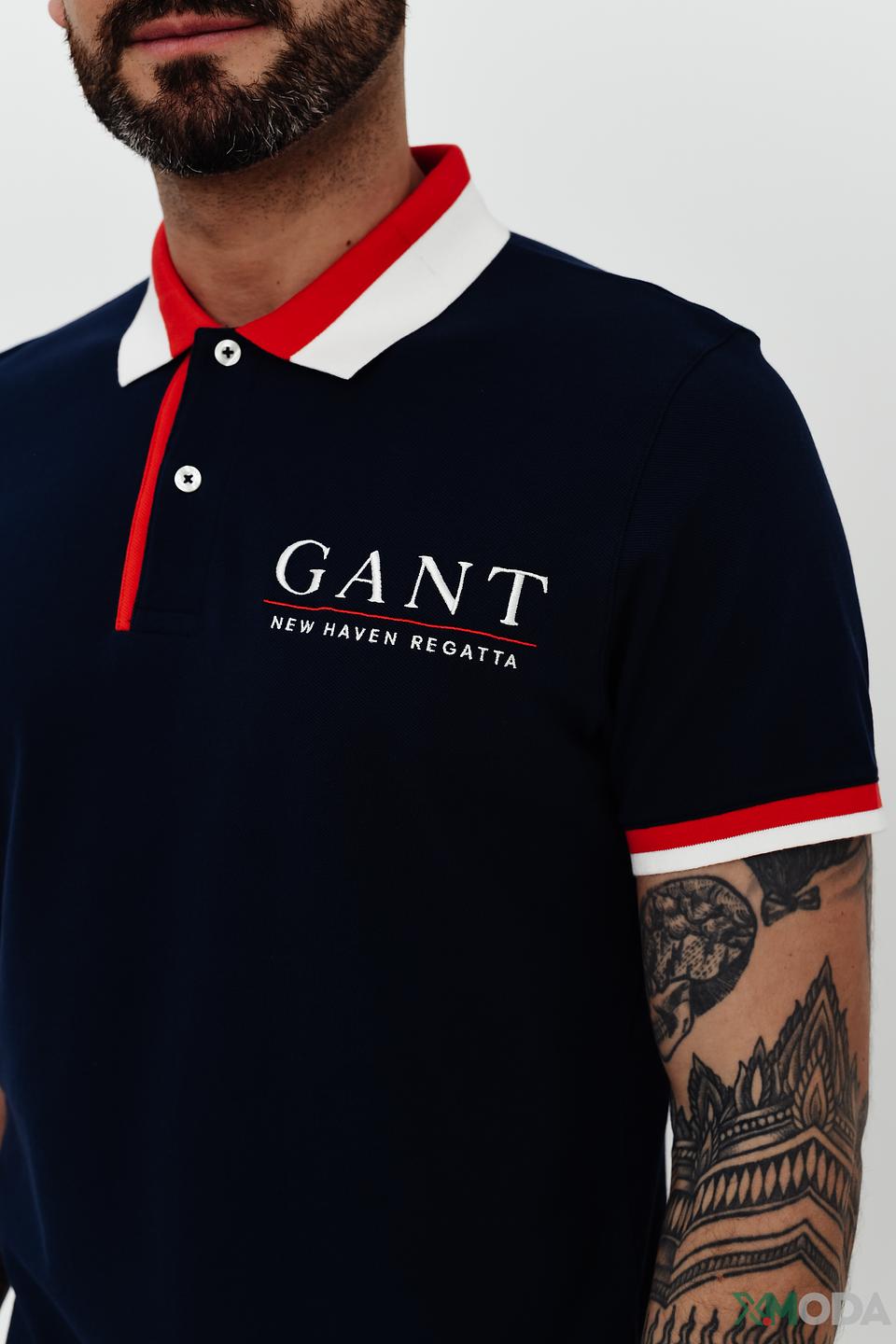 Поло Gant муж. с логотипом