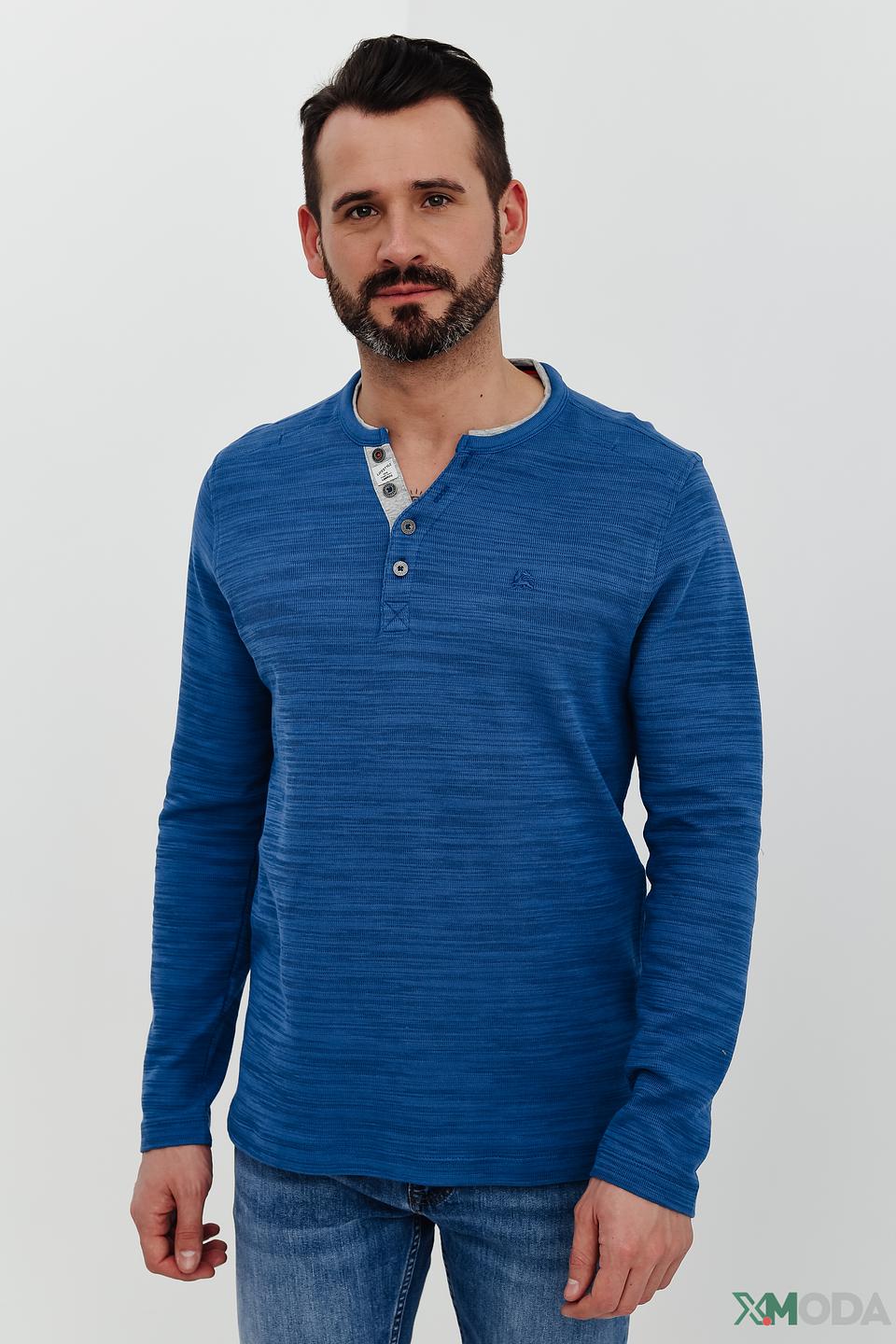 Поло Lerros синее с текстурой