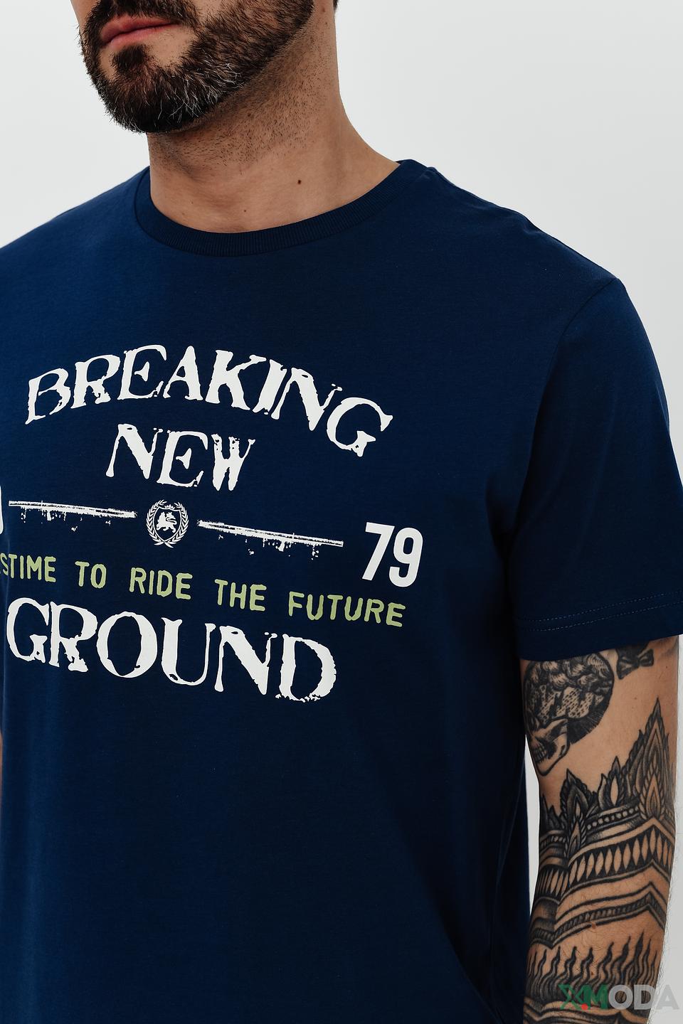 Футболка Lerros с принтом синяя