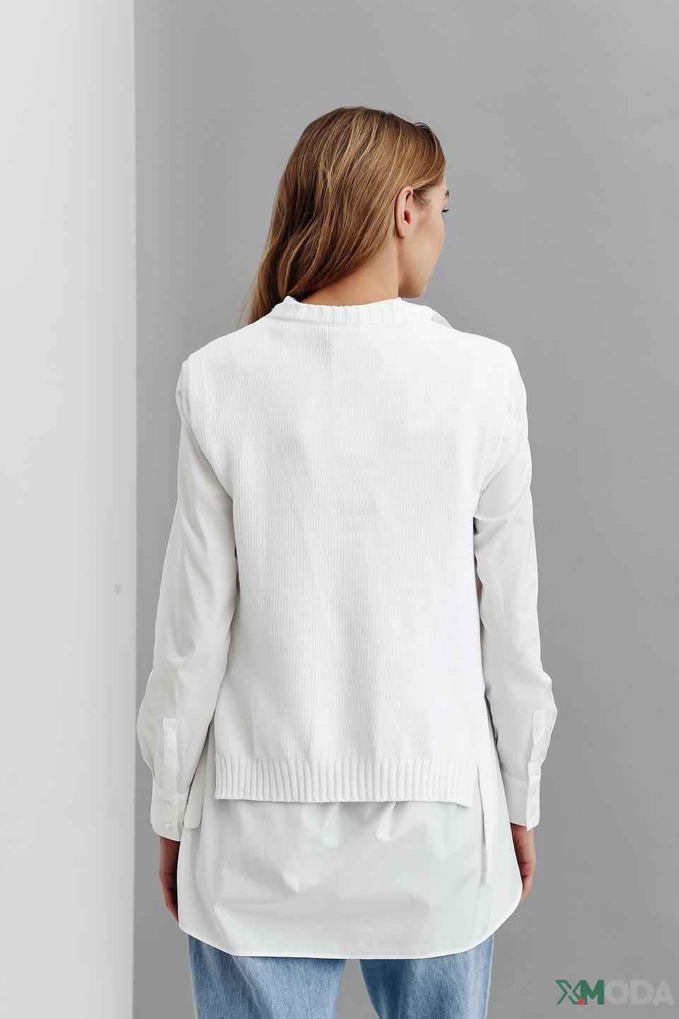 Жилет Penny Black Black женский белый с косами