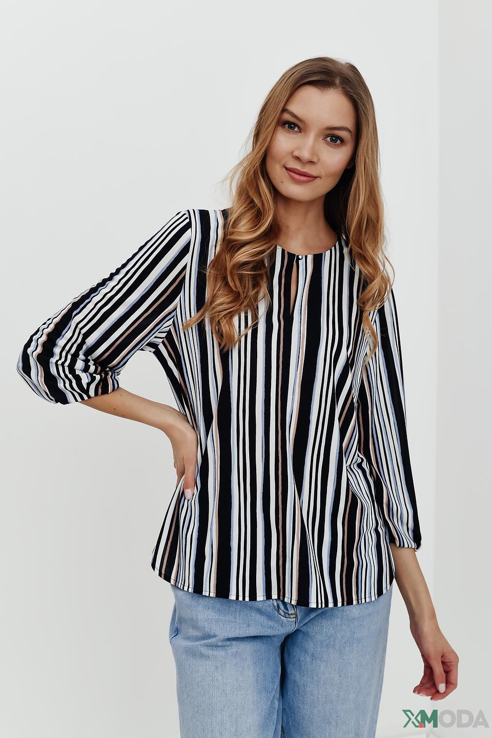Блуза Marc Cain в полоску чёрно-белая