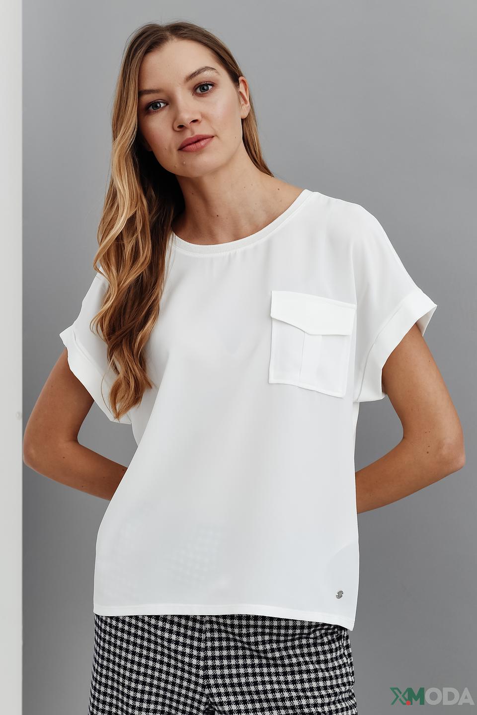 Блуза Monari с карманом белый