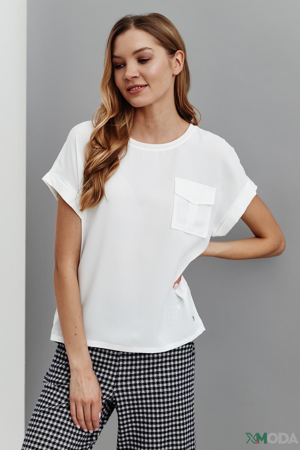 Блуза Monari с карманом белый