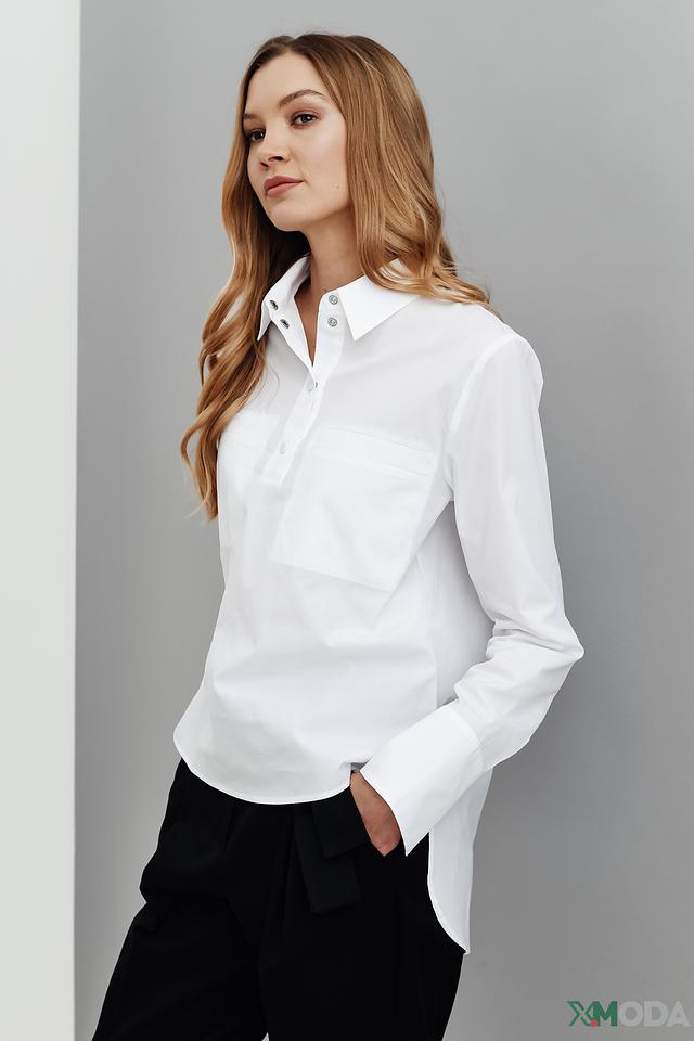 Рубашка Marc Cain белый оверсайз