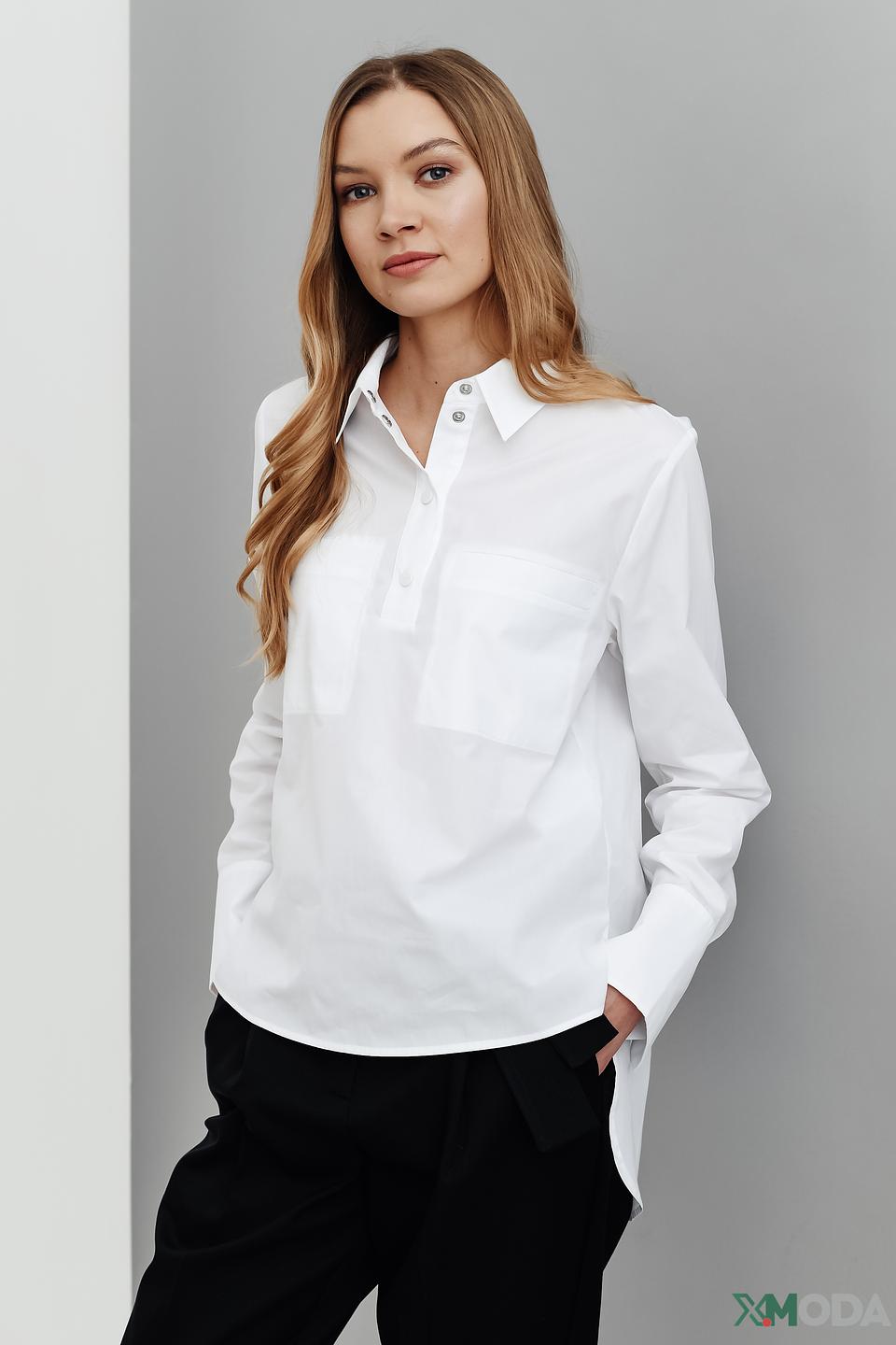 Рубашка Marc Cain белый оверсайз