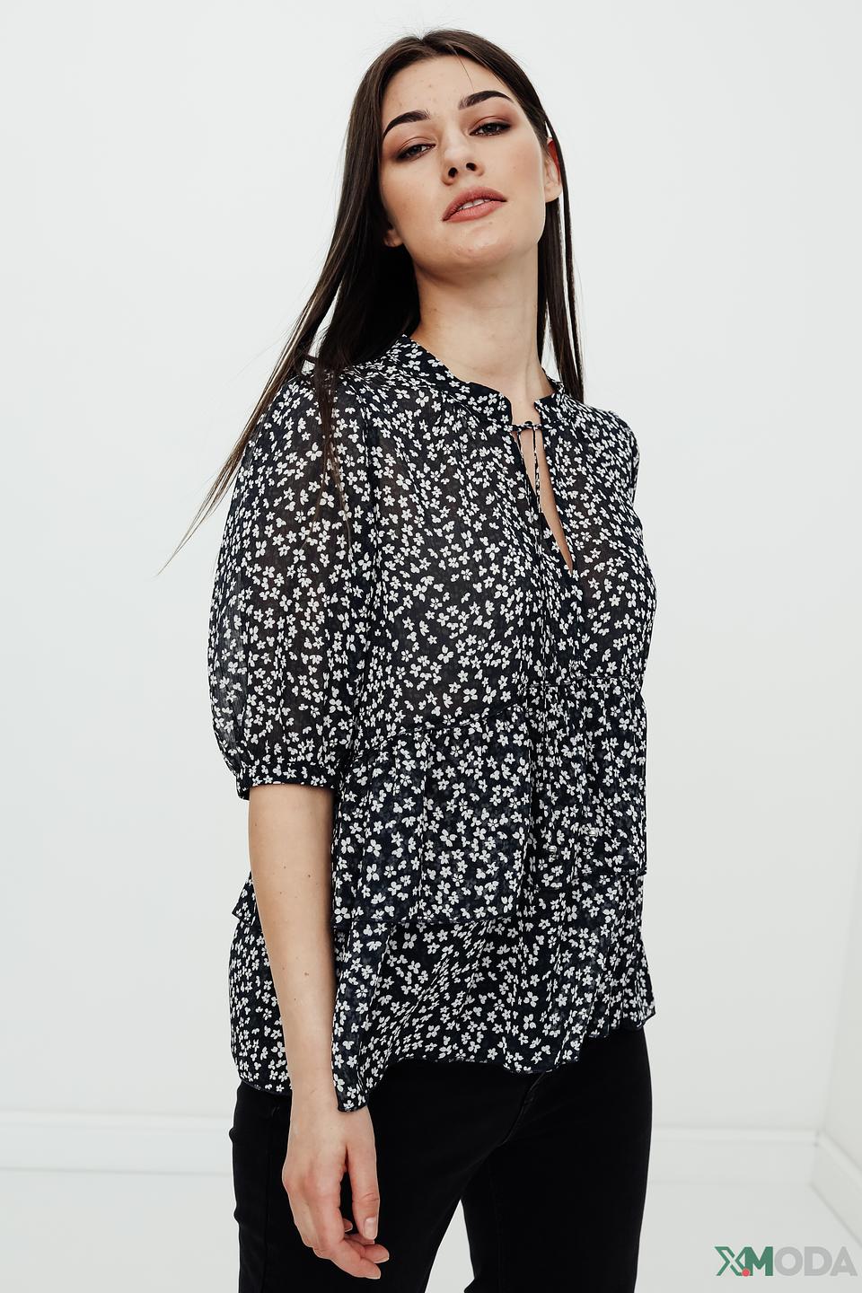 Блуза Hugo с цветочным принтом