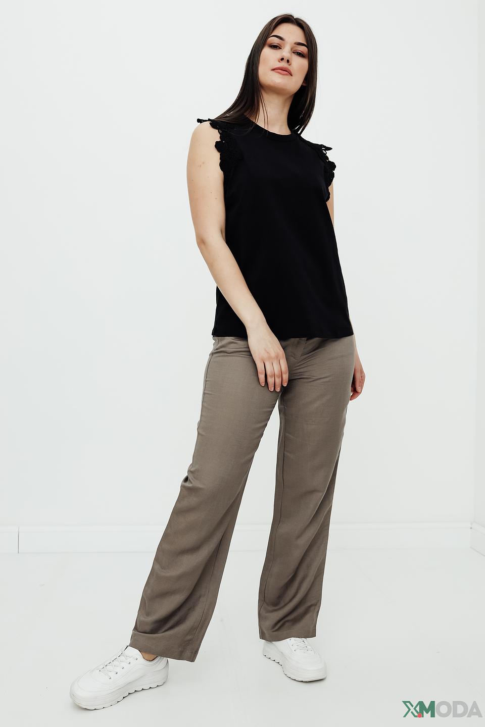 Топ Just Valeri с оборками чёрный