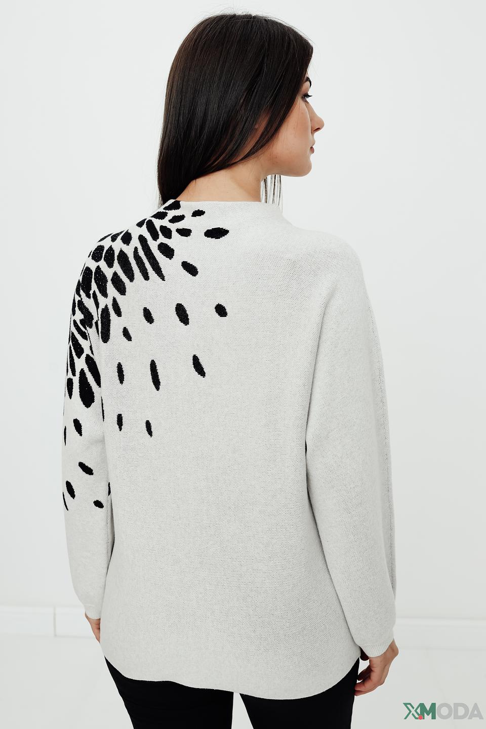Пуловер Oui с леопардовым принтом