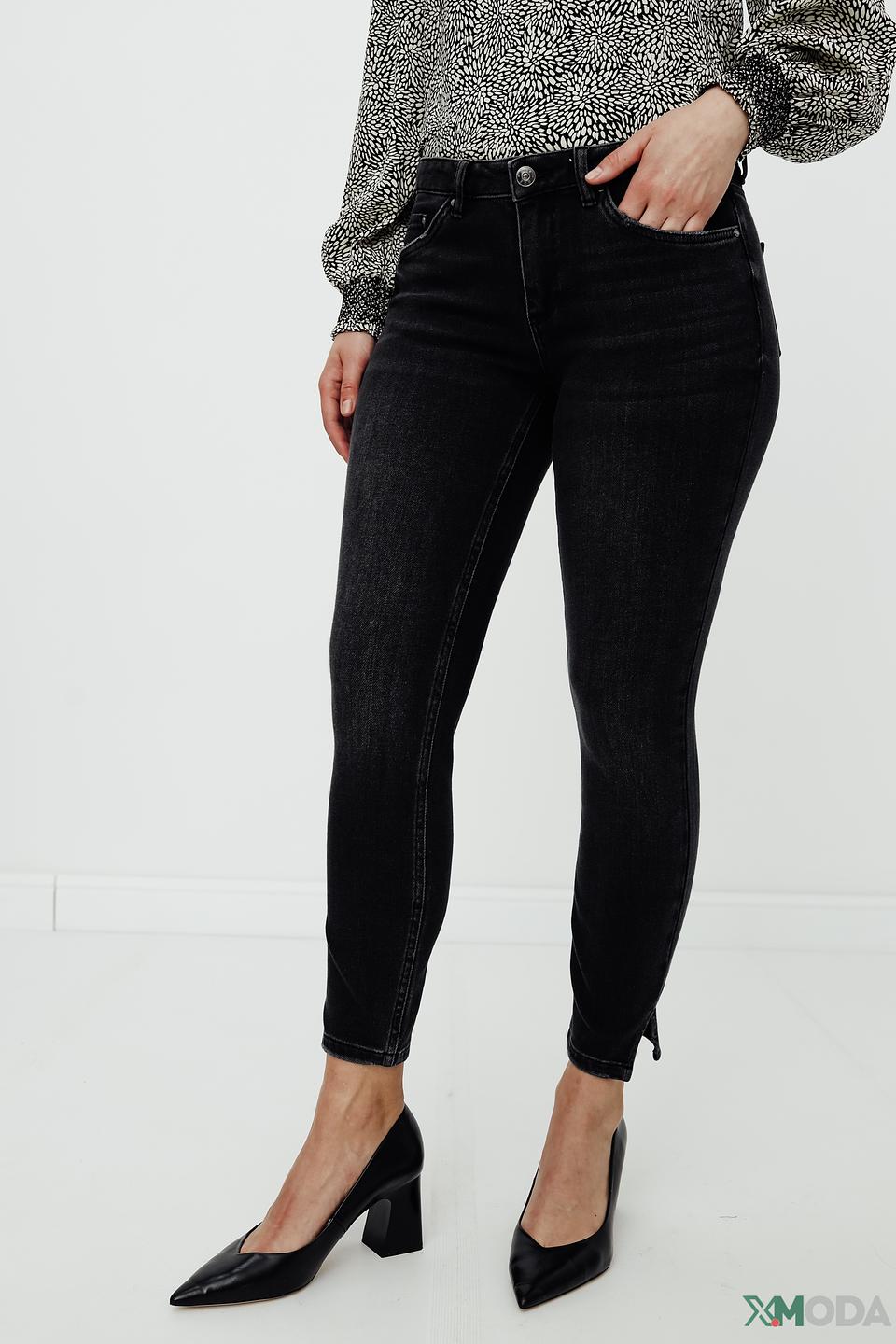 Джинсы с высокой посадкой Oui чёрные