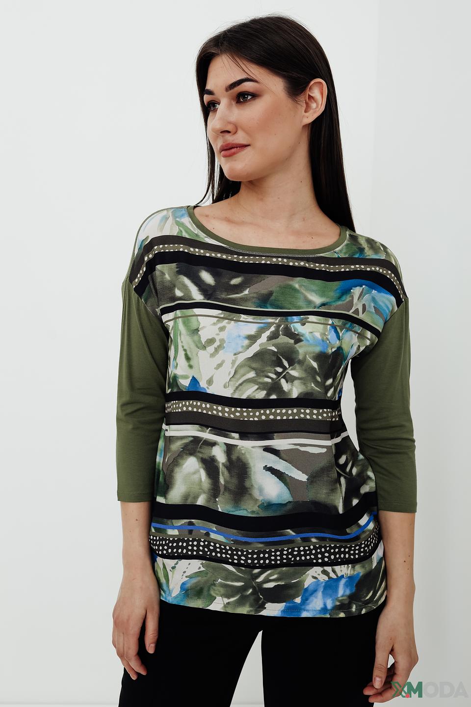 Лонгслив Betty Barclay, хаки, цветочный принт