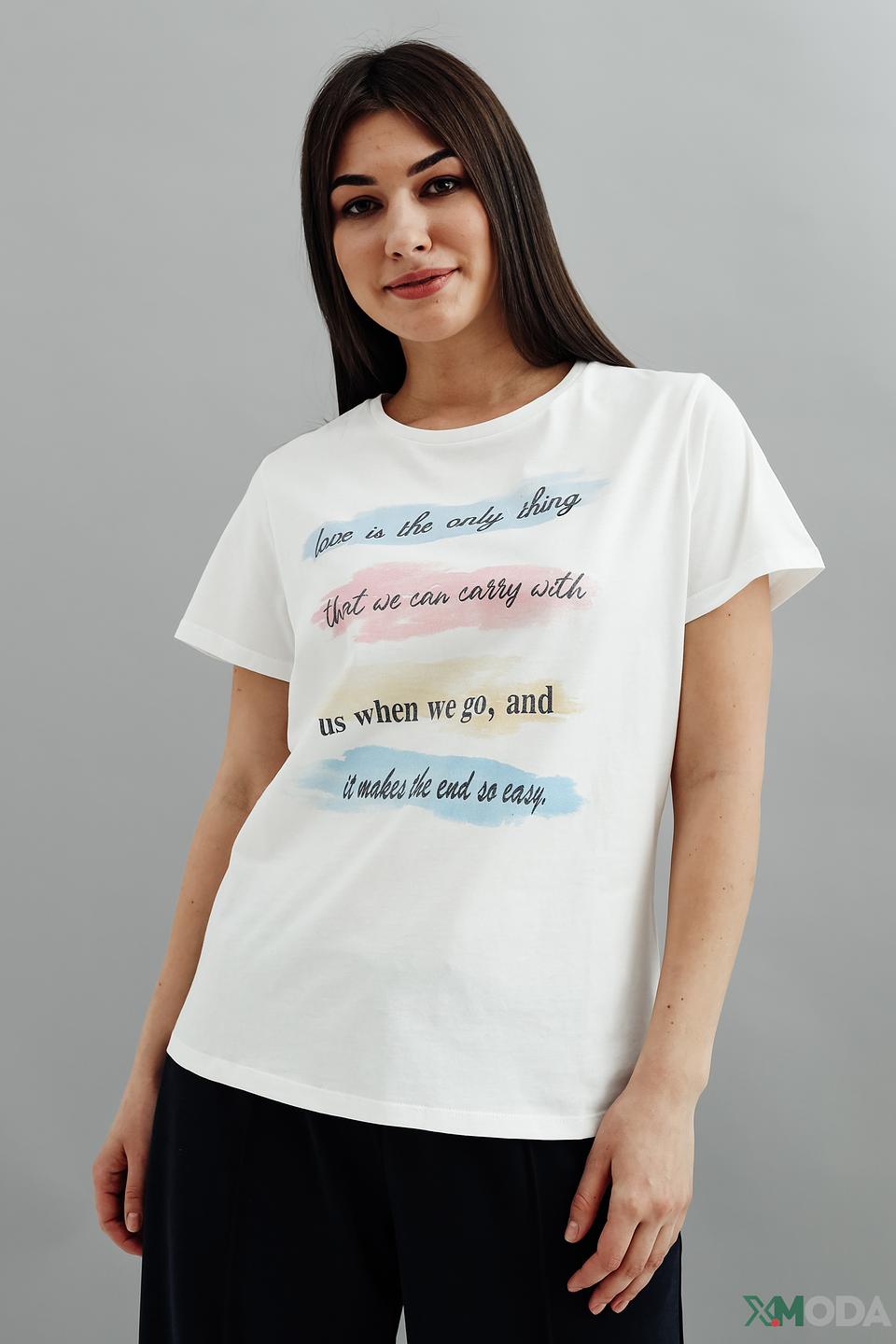 Футболка Elena Miro с принтом белый