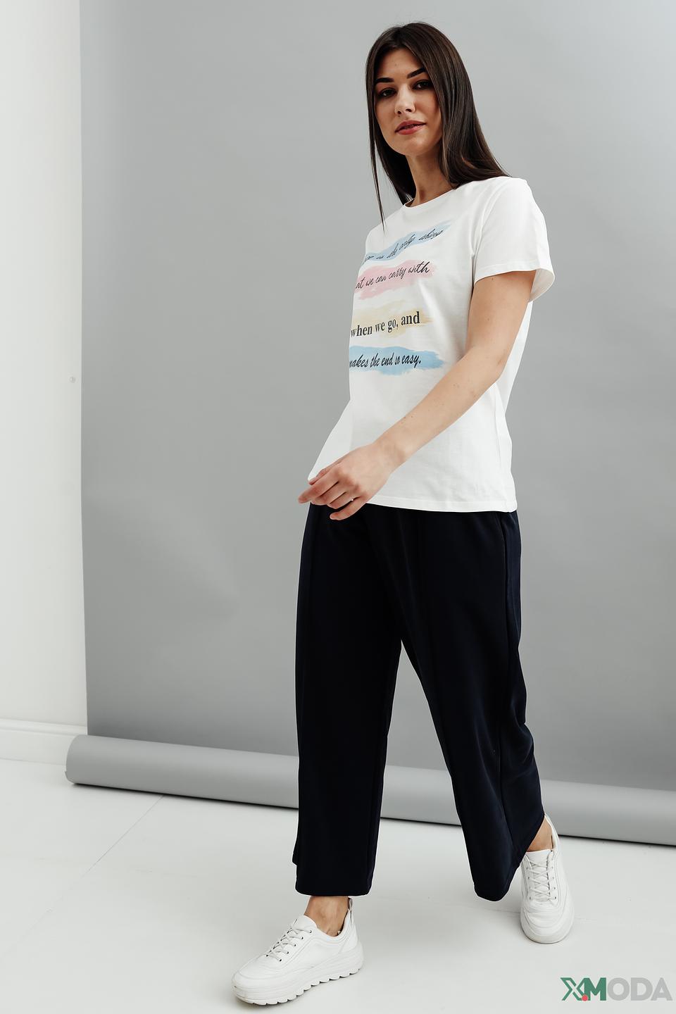 Футболка Elena Miro с принтом белый