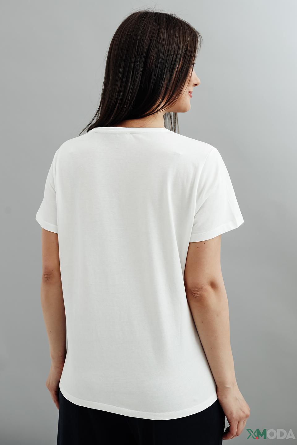 Футболка Elena Miro с принтом белый