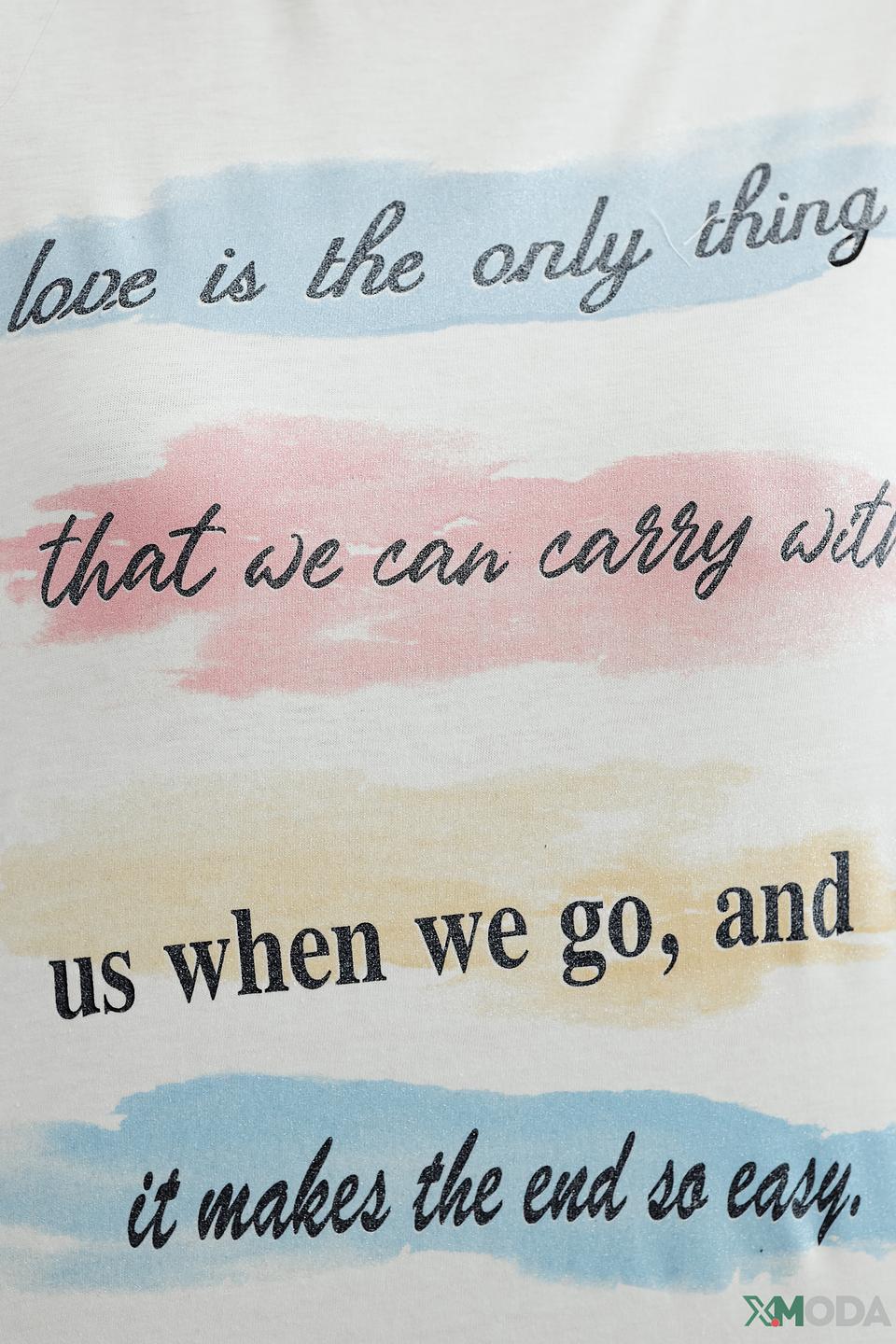 Футболка Elena Miro с принтом белый