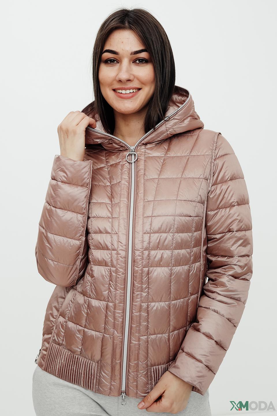 Куртка Betty Barclay розовая стеганая с капюшоном