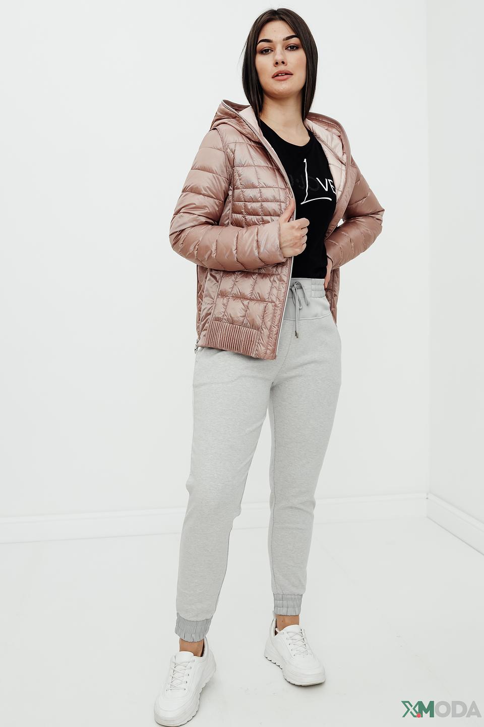 Куртка Betty Barclay розовая стеганая с капюшоном