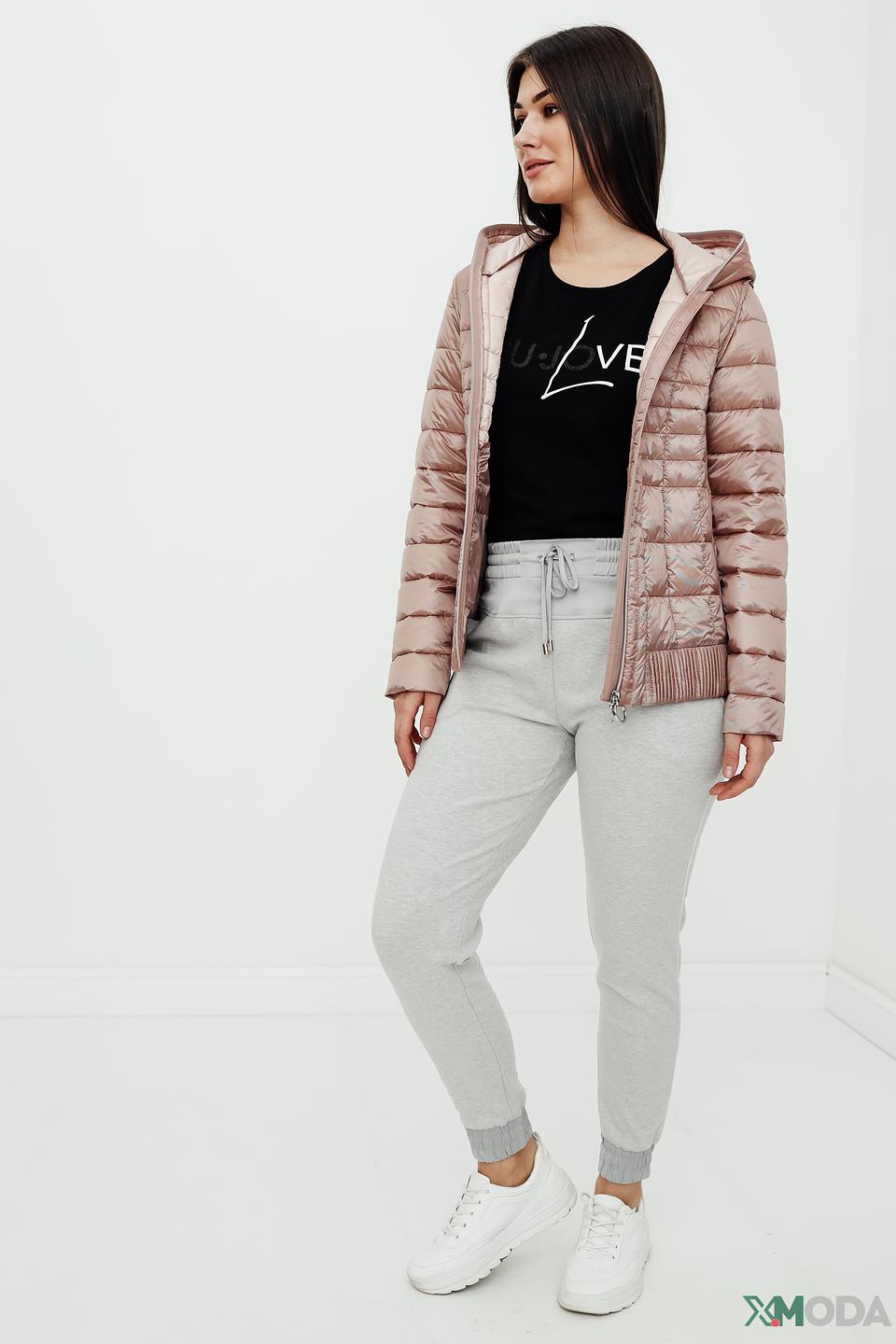 Куртка Betty Barclay розовая стеганая с капюшоном