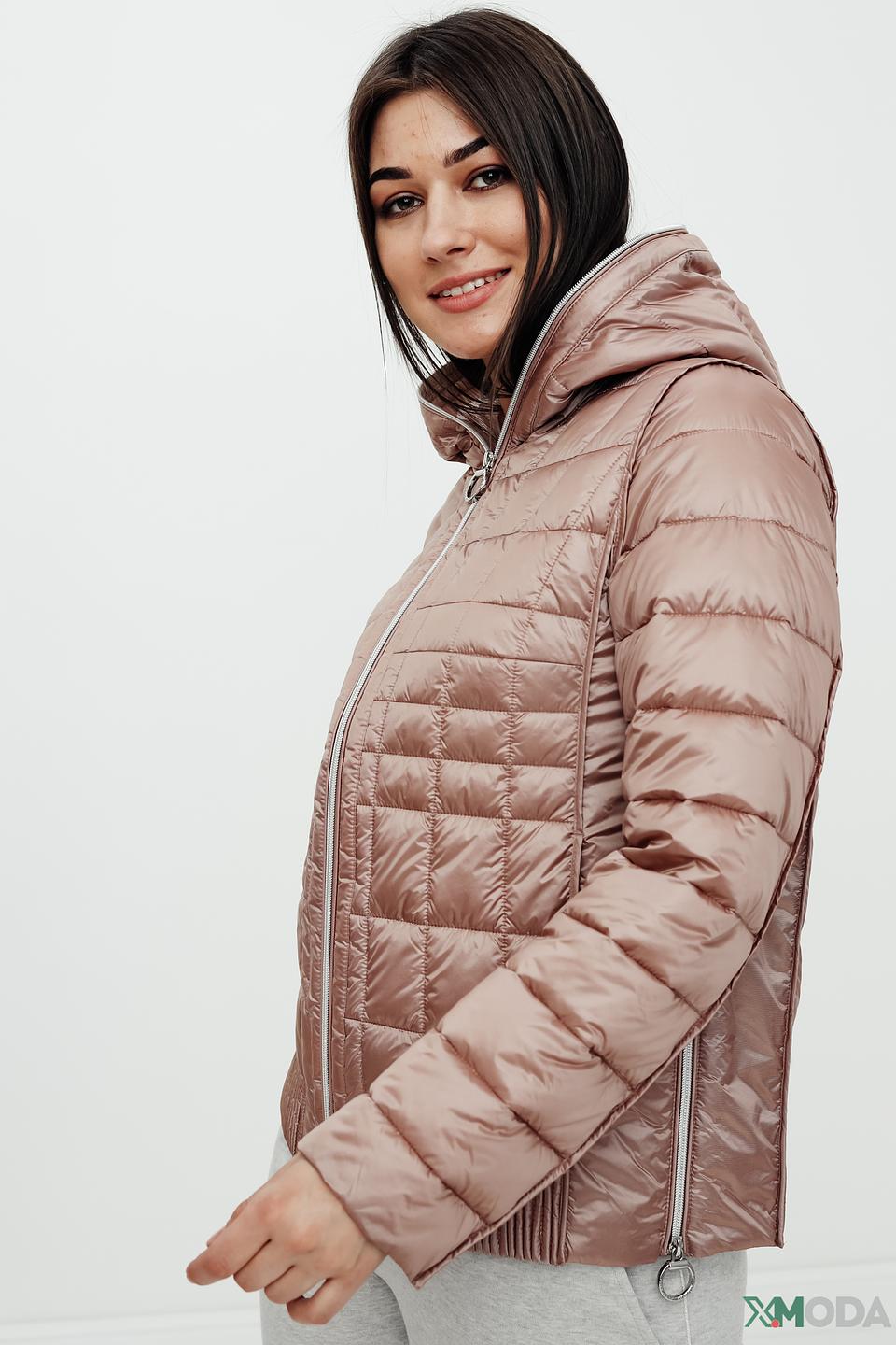 Куртка Betty Barclay розовая стеганая с капюшоном