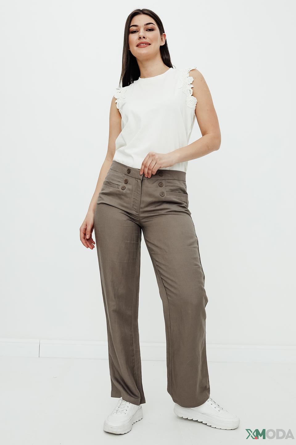 Брюки Pezzo хаки с поясом