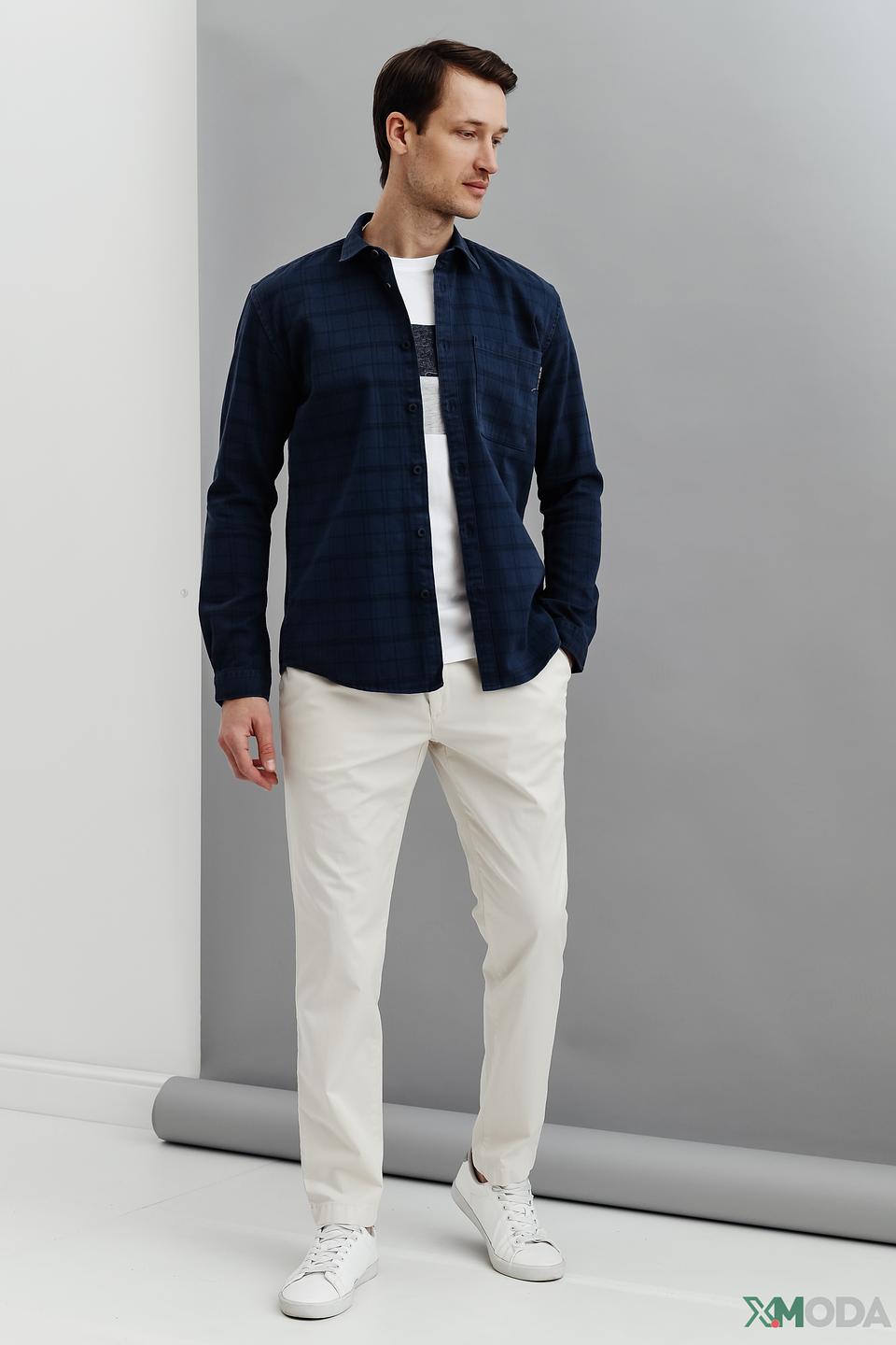 Рубашка в клетку Tom Tailor denim