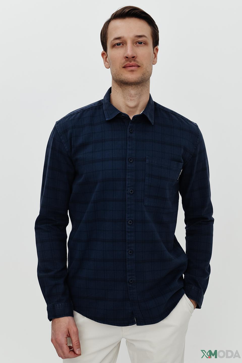 Рубашка в клетку Tom Tailor denim