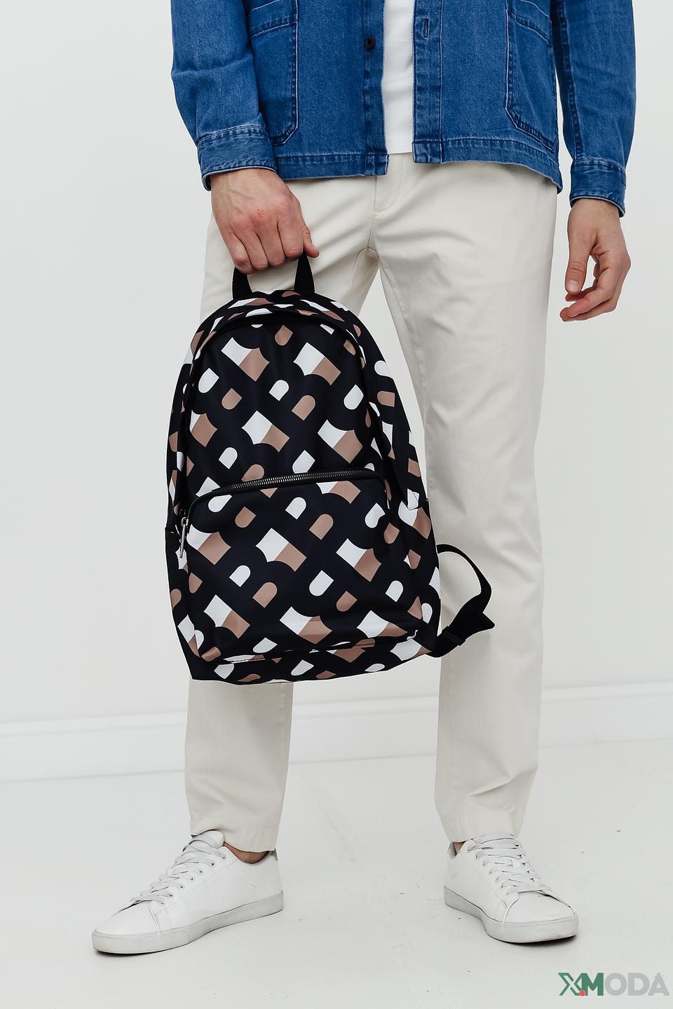 Рюкзак Boss Black с геометрическим принтом