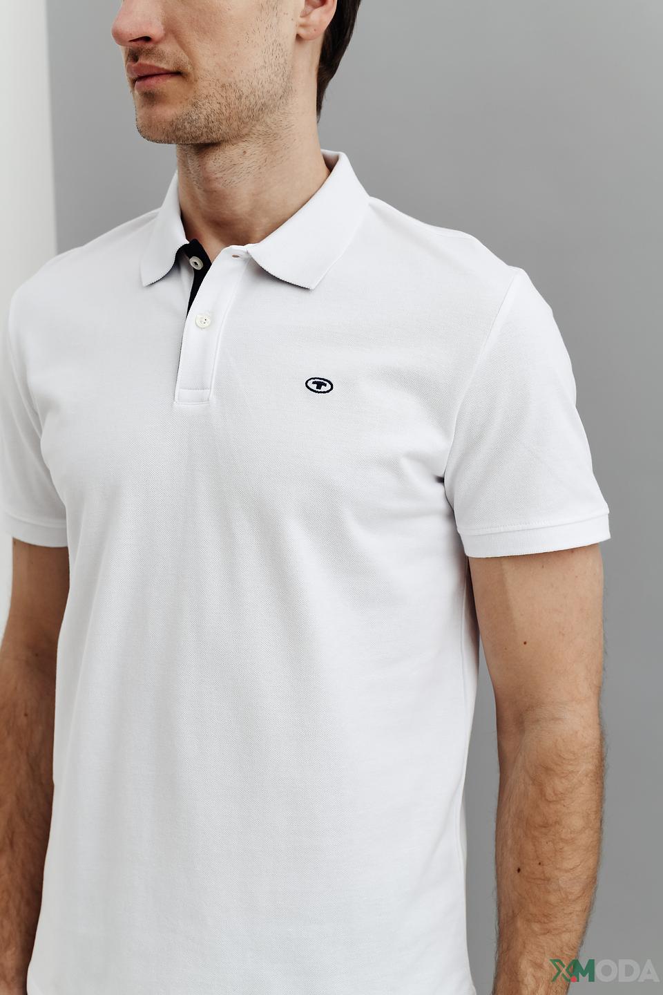 Поло Tom Tailor белый