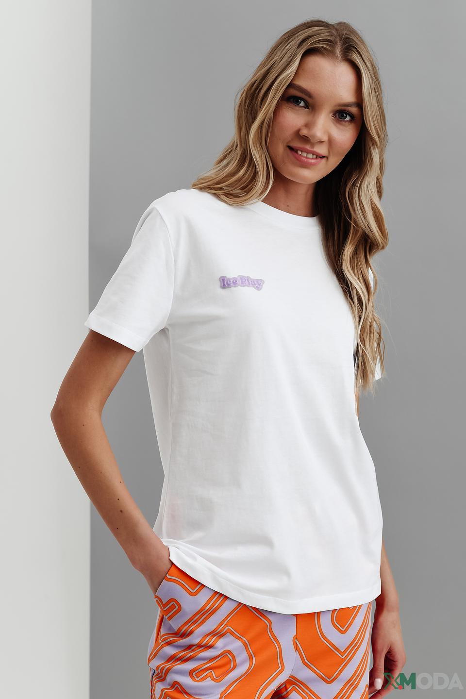 Футболка Ice Play женская белая с принтом