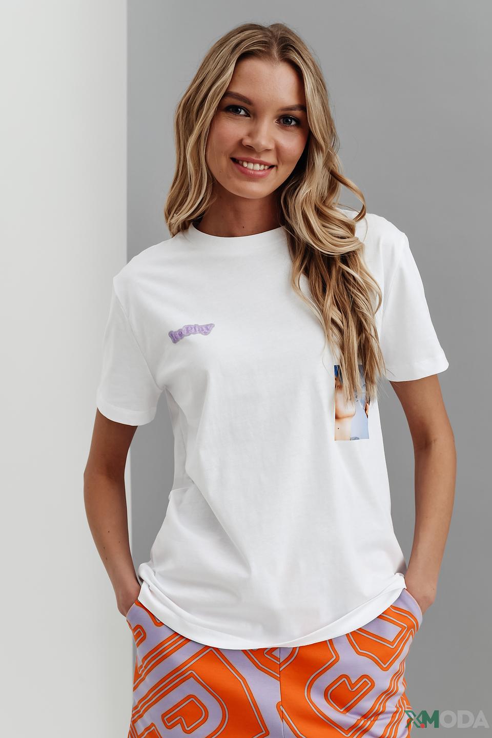 Футболка Ice Play женская белая с принтом