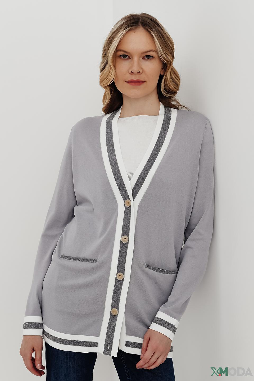 Кардиган Pezzo серый с полоской