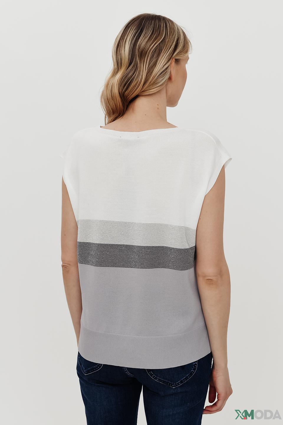 Пуловер Pezzo полоска серый