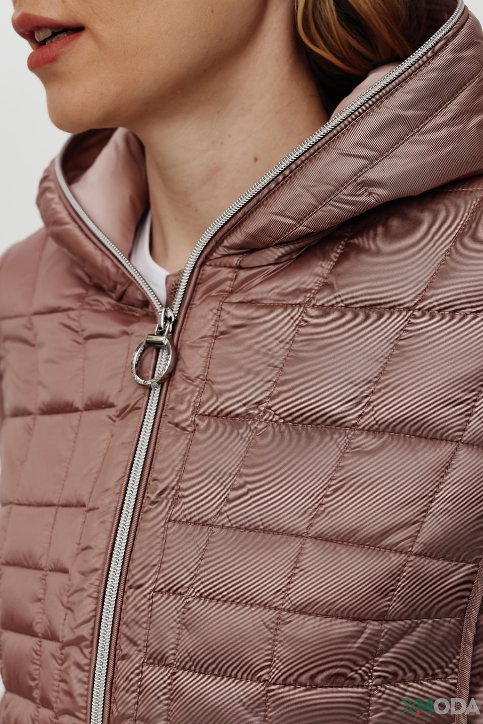 Куртка Betty Barclay розовая стеганая с капюшоном