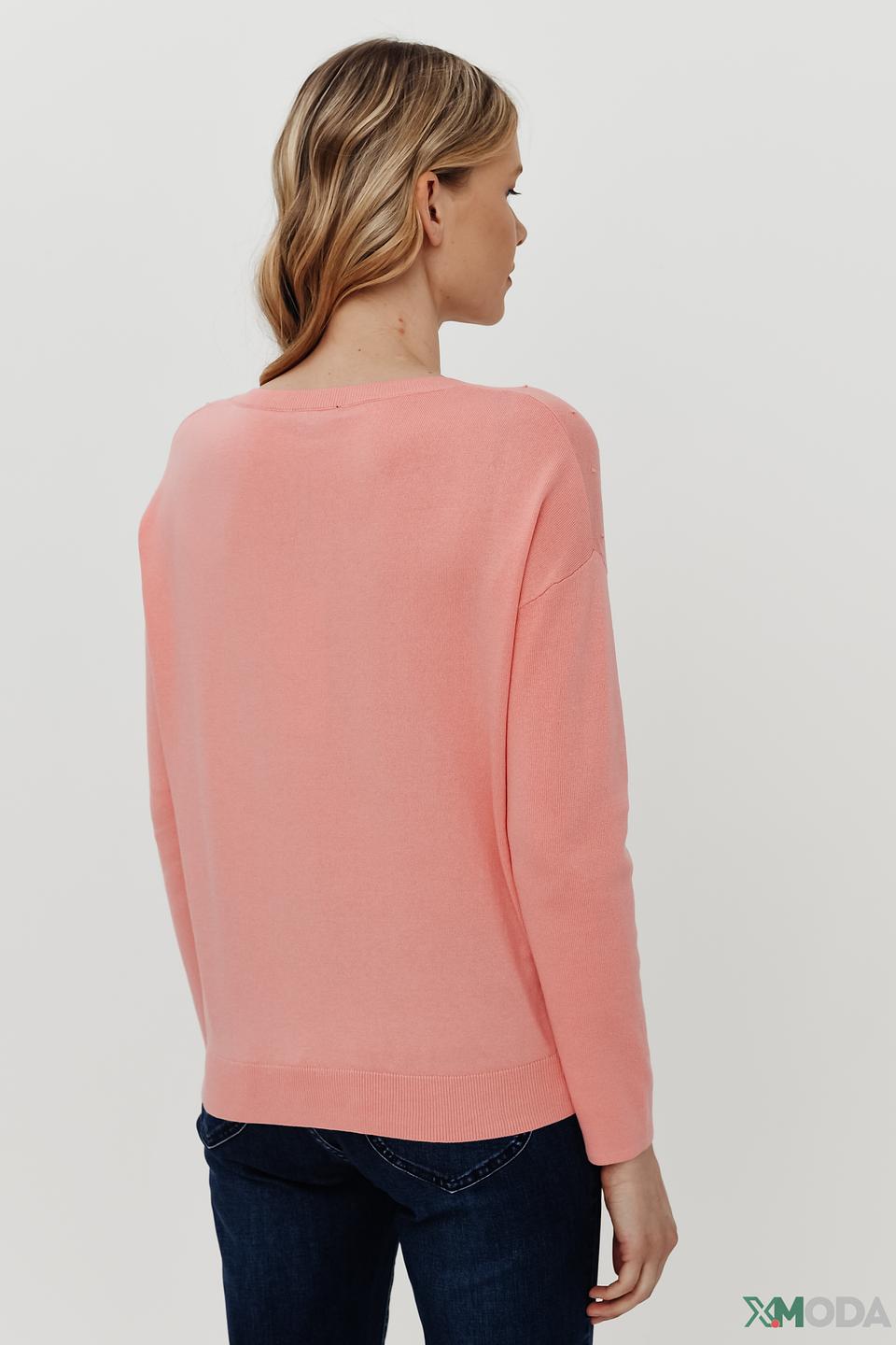 Пуловер Pezzo с бусинами розовый