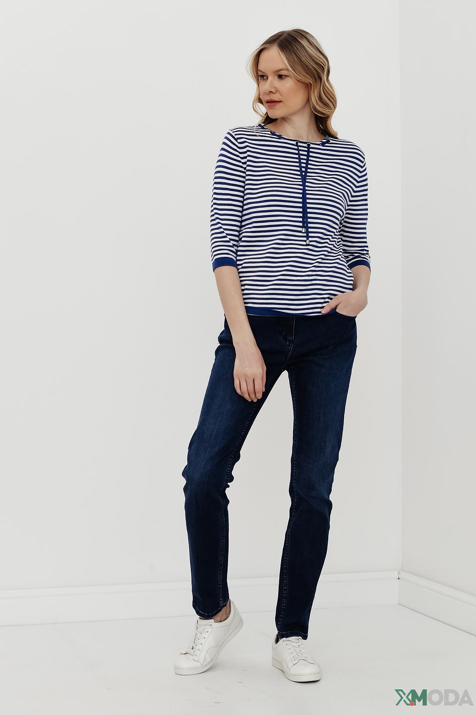 Пуловер Pezzo в полоску с завязками