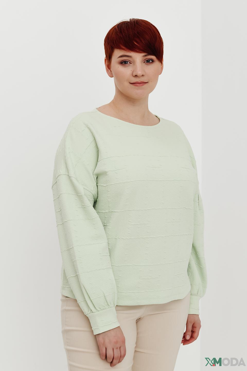 Пуловер Taifun мятный с текстурой