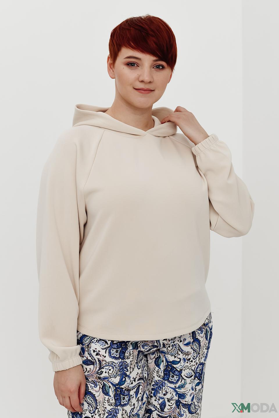 Пуловер Taifun с капюшоном бежевый