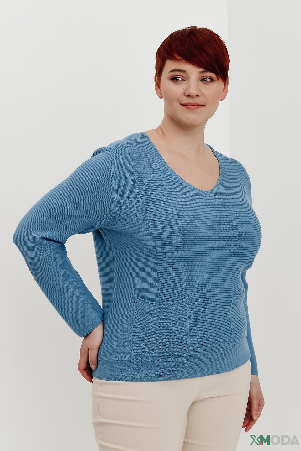 Пуловер Via Appia с карманами голубой