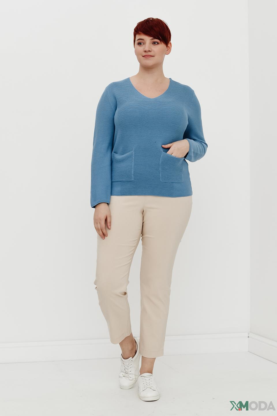 Пуловер Via Appia с карманами голубой