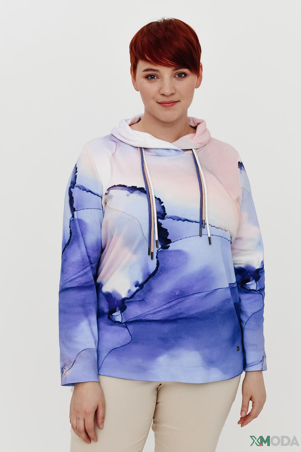 Пуловер Frapp с принтом "Мрамор"