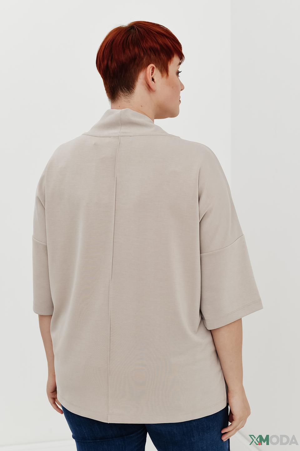 Джемпер Elena Miro бежевый с воротником