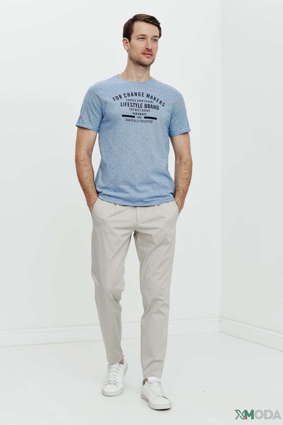 Футболка Basefield в полоску голубую