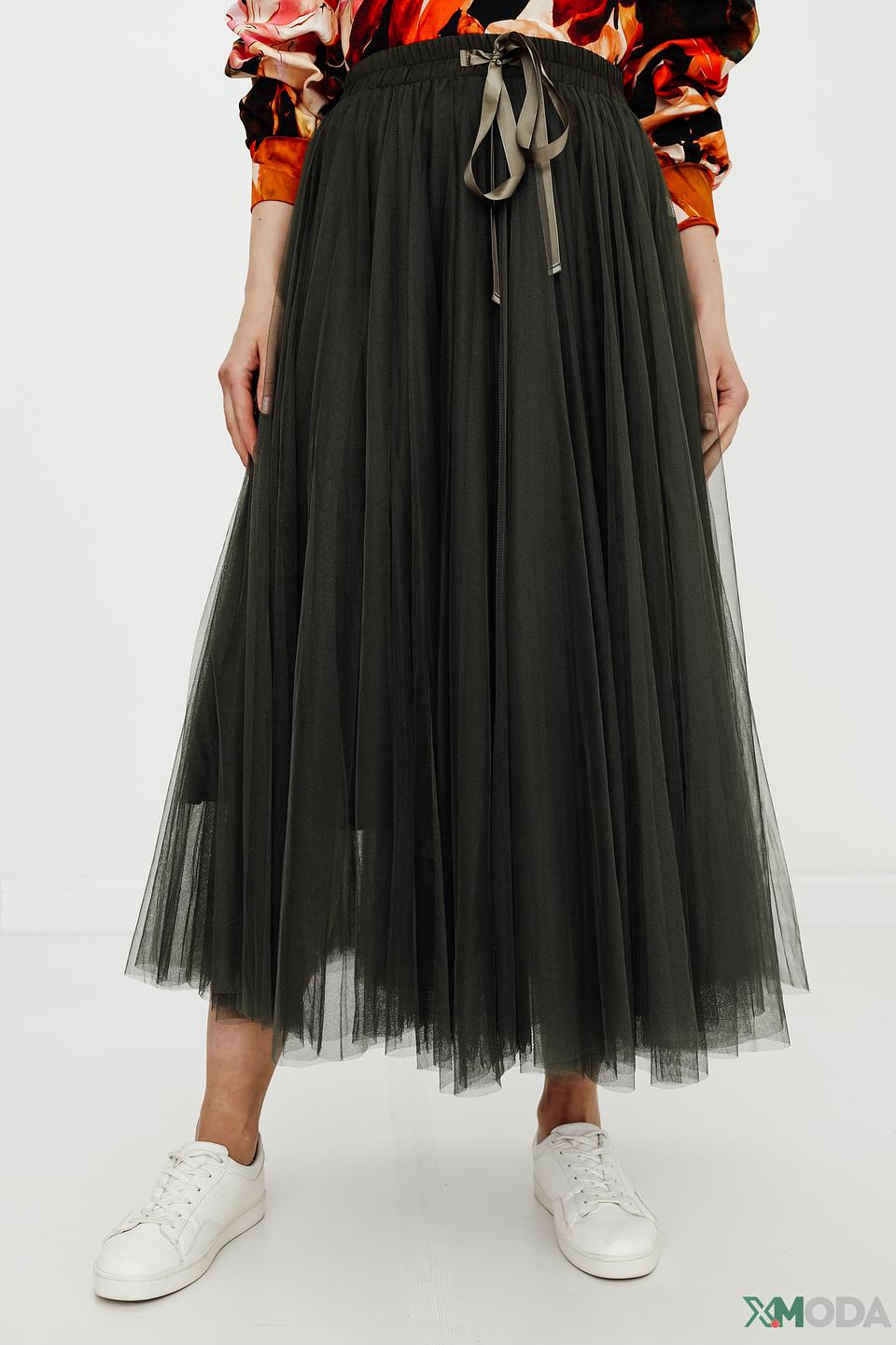 Юбка Apart плиссе тёмно-зелёная